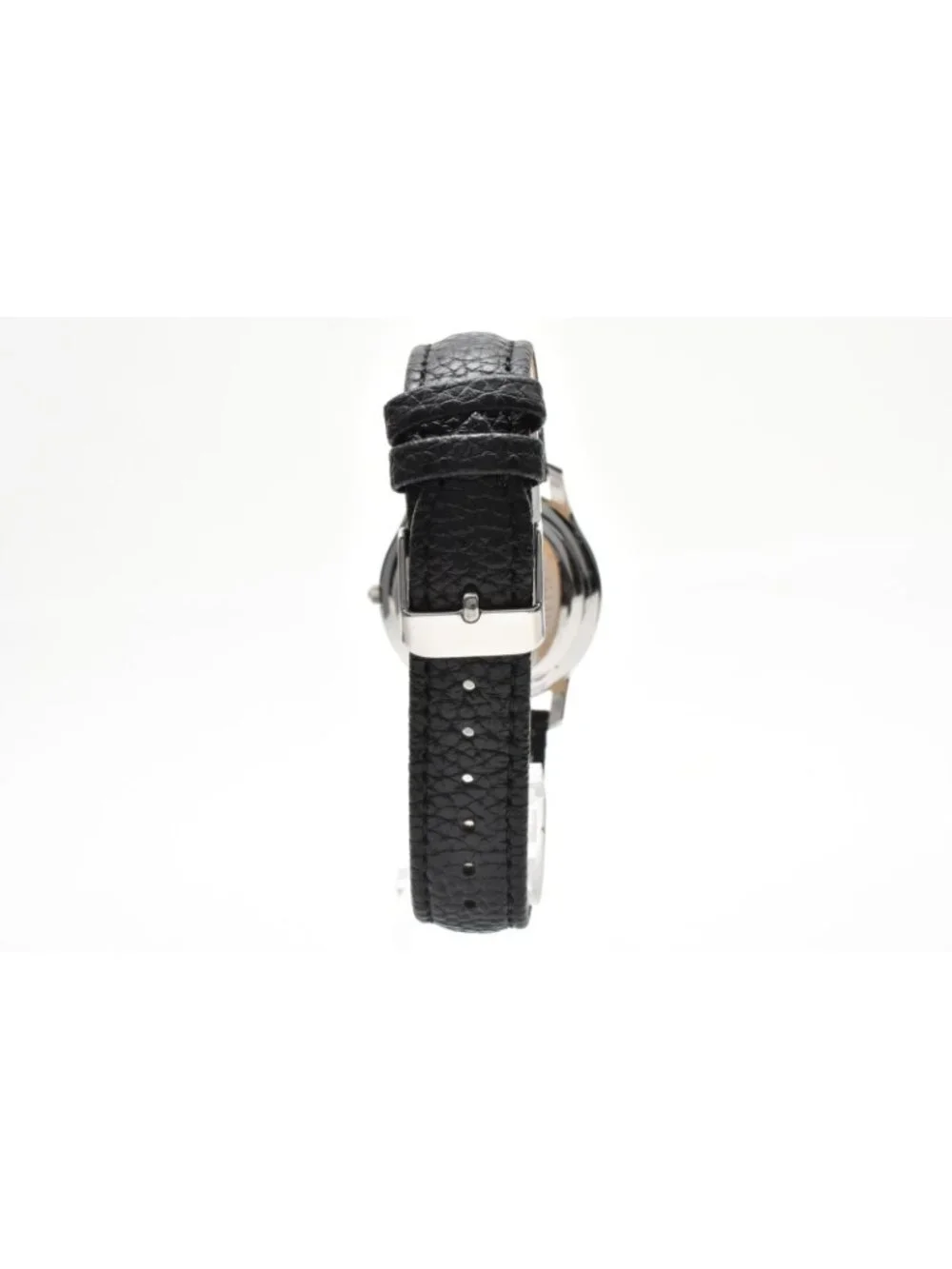 Gucci Quartz Watch Silver Dial Roman Numeral Date Display Stainless Steel Black